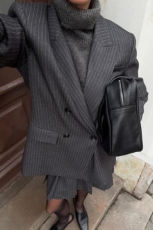 Stripe Oversized Soft Stripe Blazer