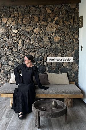 Black Robe maxi structurée