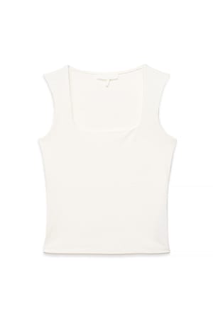 White Punto sleeveless Jersey top