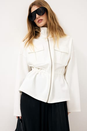 White Punto Zip Jacket