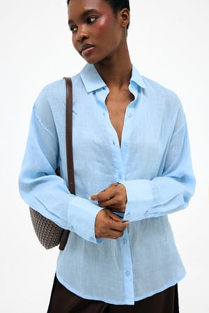 Light Blue Ramie Shirt