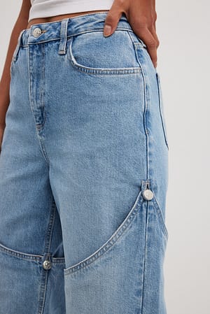 Recycled Denim Shaps Blue | NA-KD
