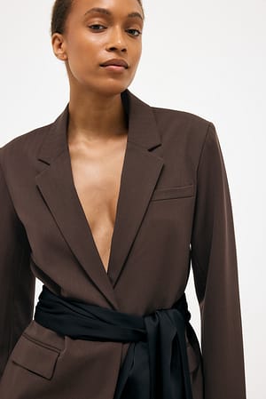 Brown Regelmäßiger Blazer