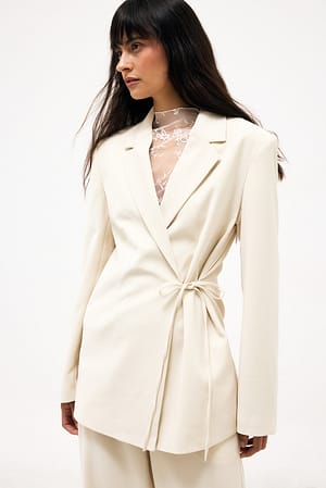 Sand Blazer classique à détail noué