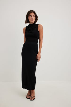 Flexible Slit Maxi Skirt main image 1