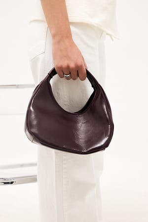 Burgundy Sac à main rond