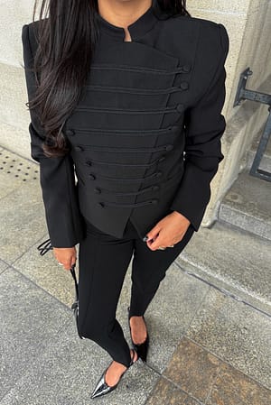 Black Blazer Napoleon ajusté