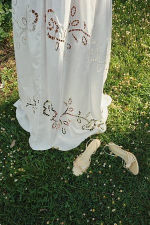 Light Yellow Schoenen met satijnen bandjes