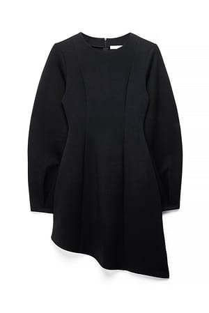 Black Sculptural Mini Dress