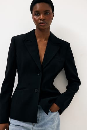 Black Short Fitted Blazer