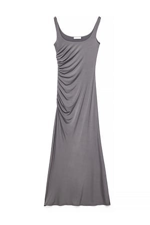 Grey Sleeveless Maxi Dress