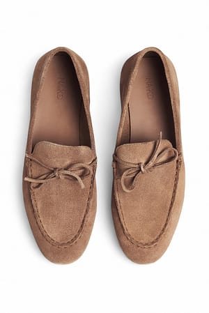 Brown Mocasines con lazo