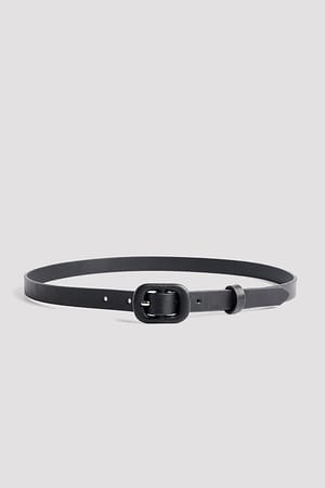slim black belt
