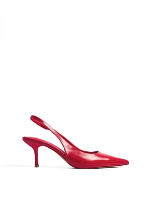 Red Slingback-Pumps