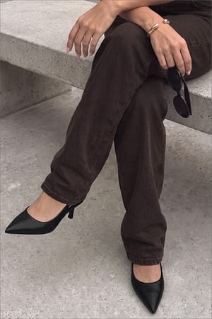 Black Slingback Pumps
