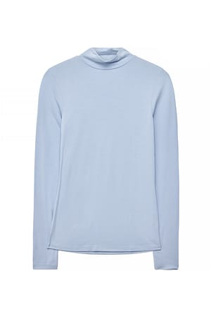 Light Blue Hamiot doux à col roulé
