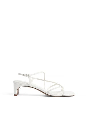 Offwhite Strappy Block Heels
