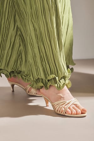 Light Yellow Mules med stropper