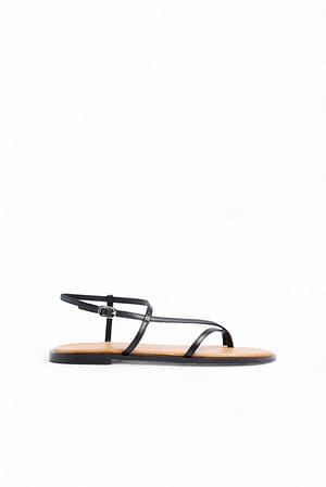 Black Sandaler med band