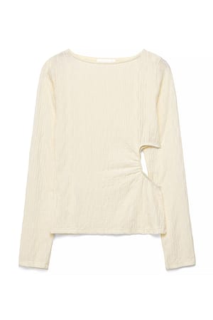 Offwhite Structured Cut Out Top