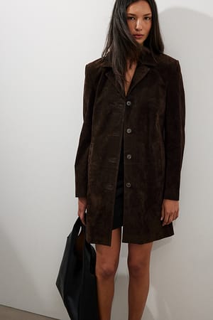 Brown Suede Coat
