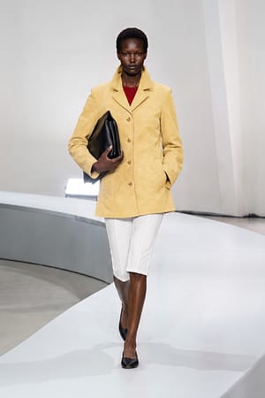 Light Yellow Suede Coat