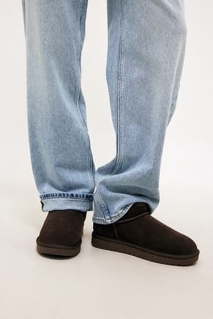 Dark Brown Suede Fur Boots