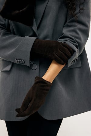 Brown Semskede hansker
