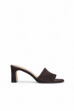 DK Brown Suede Mules