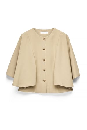 Pale Green Tailored Button Detail Top