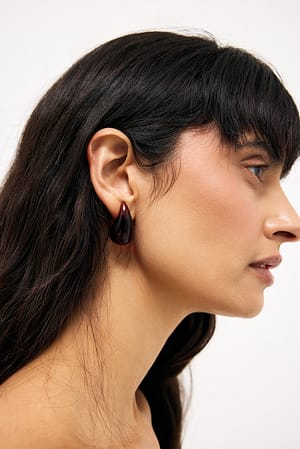Brown Pendientes de lágrima
