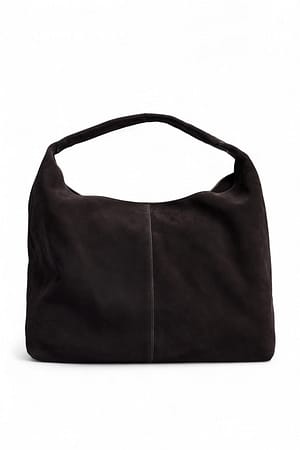 DK Brown Triangle Suede Tote Bag