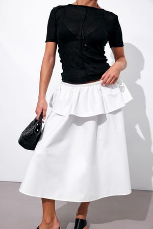 White Two Layer Tie Skirt