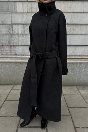 Grey Manteau oversize en laine