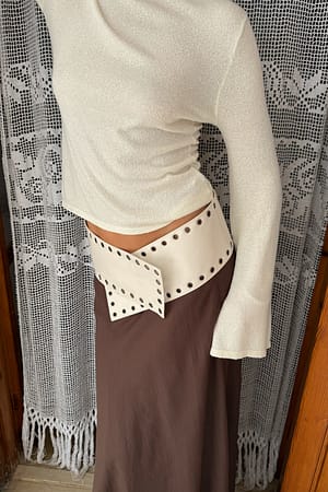 Cream Brett bälte