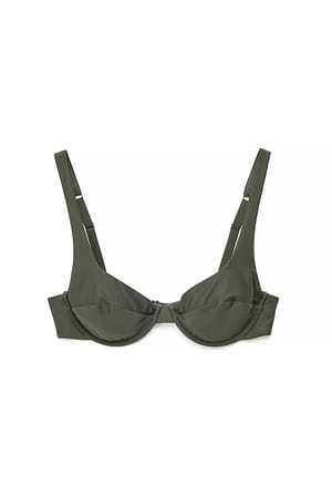 Dark Green Bikinibh met brede bandjes