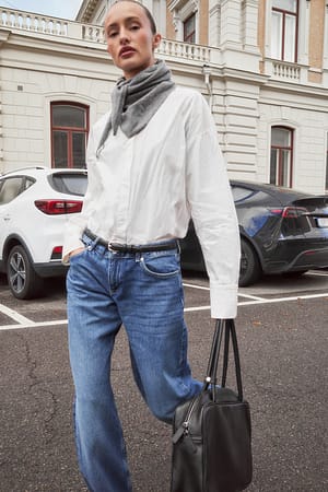 Grey Wool knitted Triangle Scarf