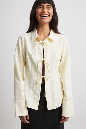 Unique Tie Detail Blouse main image 0