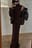 Knitted Wool Blend Turtleneck Maxi Dress