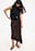 Asymmetric Satin Lace Midi Skirt