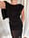 Asymmetric Slit Detail Draped Top