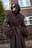 Bonded Detail Curly Faux Fur Coat