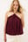 Neckholder-Top mit Bubble-Saum