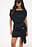 Buckle Detail Draped Mini Dress