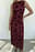 Burn Out Funnel Neck Maxi Dress