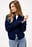 Knopf Rundhals Strickjacke