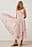 Vestido midi de gasa con tirantes