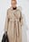 Manteau classique en laine mélangée avec ceinture