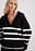 Gestreifter Pullover mit Kragendetail