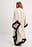 Contrast Kimono Midi Dress